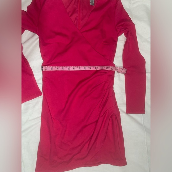 Love x Design Coral Long Sleeve Midi Wrap Dress Size S - Picture 6 of 8
